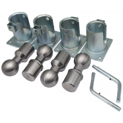 KULE DO WYWROTU POZIOME KIPER fi 75 DO 5T Z PODSTAWĄ - KPL 4 szt